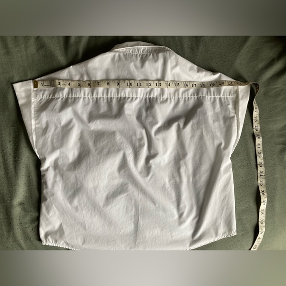 ASOS Cropped drop shoulder blouse - white - size US 4 - Picture 8 of 8